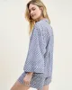 The Olivia Pima Short Set in Navy Foulard sold by Petite Plume