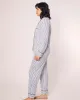 Women's Pima Pajama Set in Navy French Ticking sold by Petite Plume