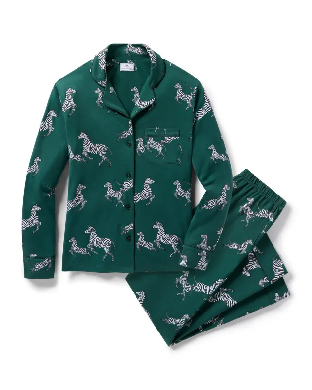 Women's Pima Pajama Set in Zèbre de Forêt sold by Petite Plume
