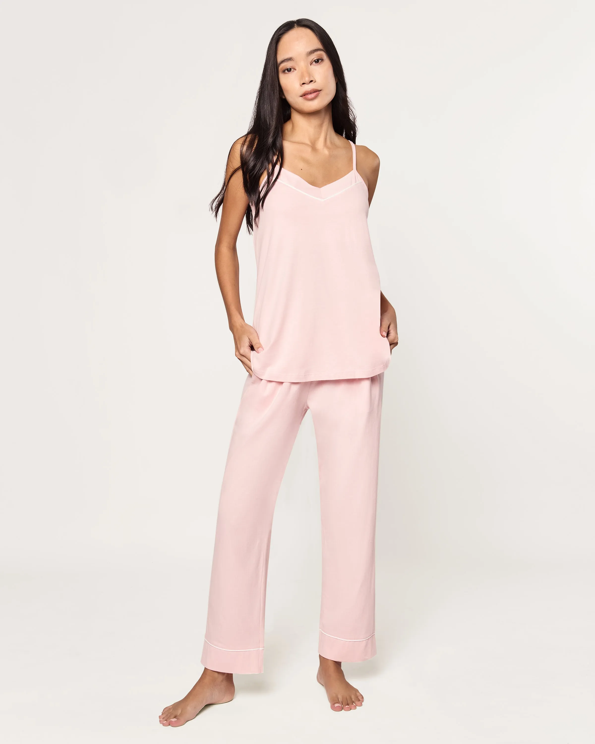 Women's Pima Sylvie Pajama Set in Pink sold by Petite Plume product image thumbnail 2