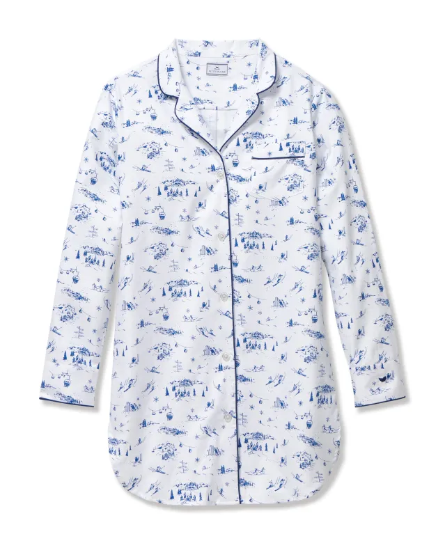 Women's Twill Nightshirt in Chalet Toile sold by Petite Plume