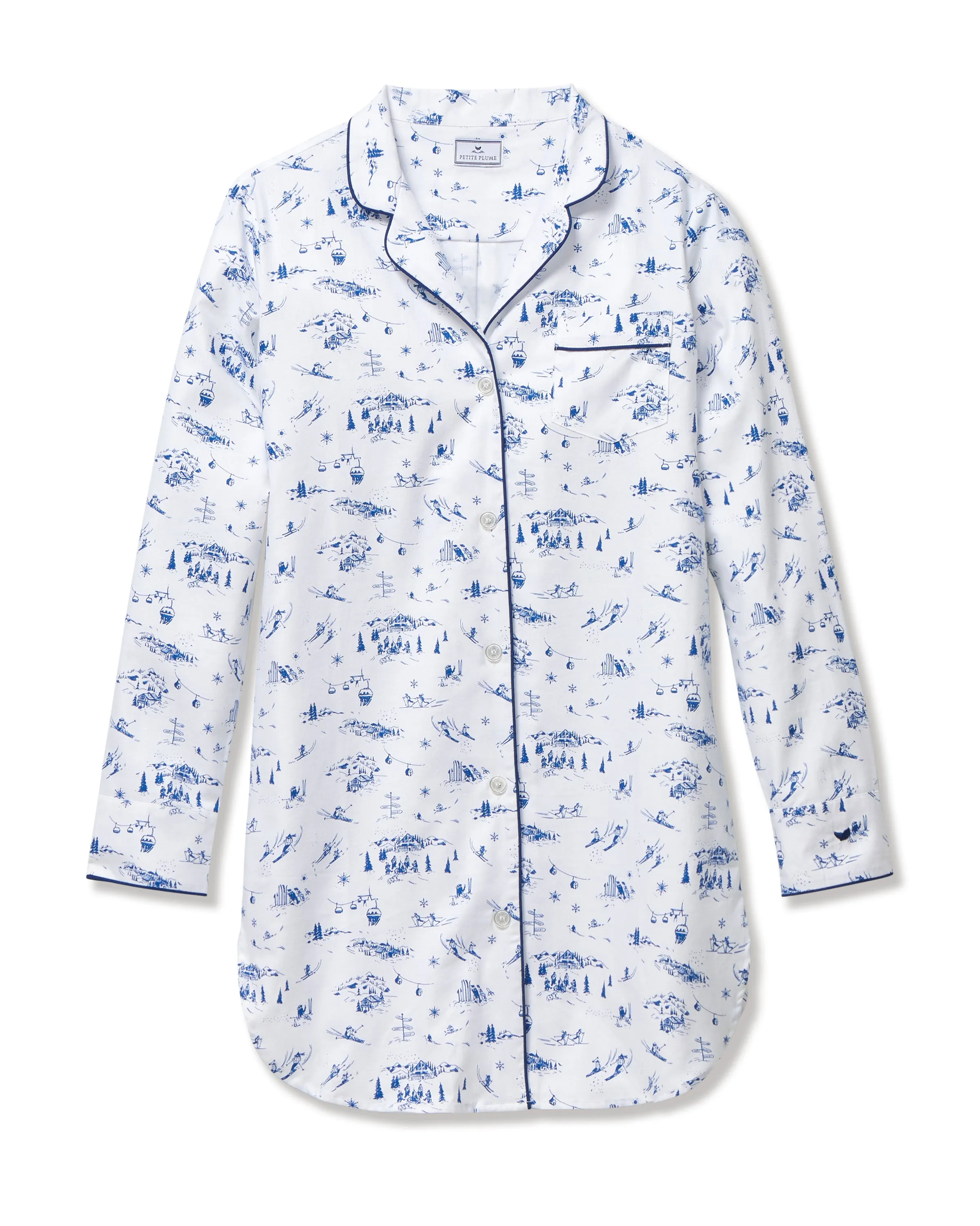 Women's Twill Nightshirt in Chalet Toile sold by Petite Plume