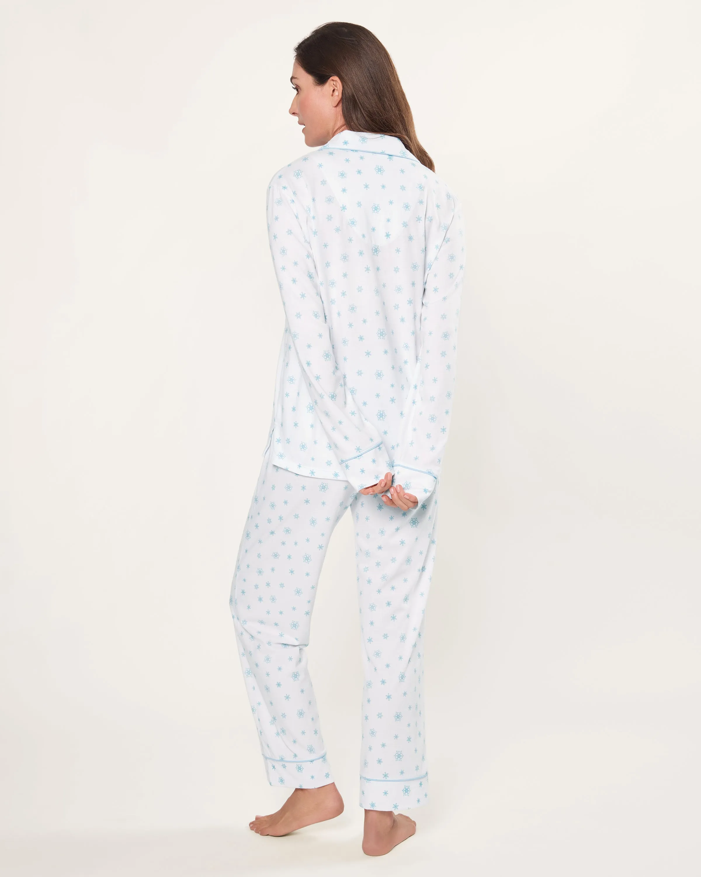 Women's Pima Pajama Set in Periwinkle Wonderland sold by Petite Plume product image thumbnail 5