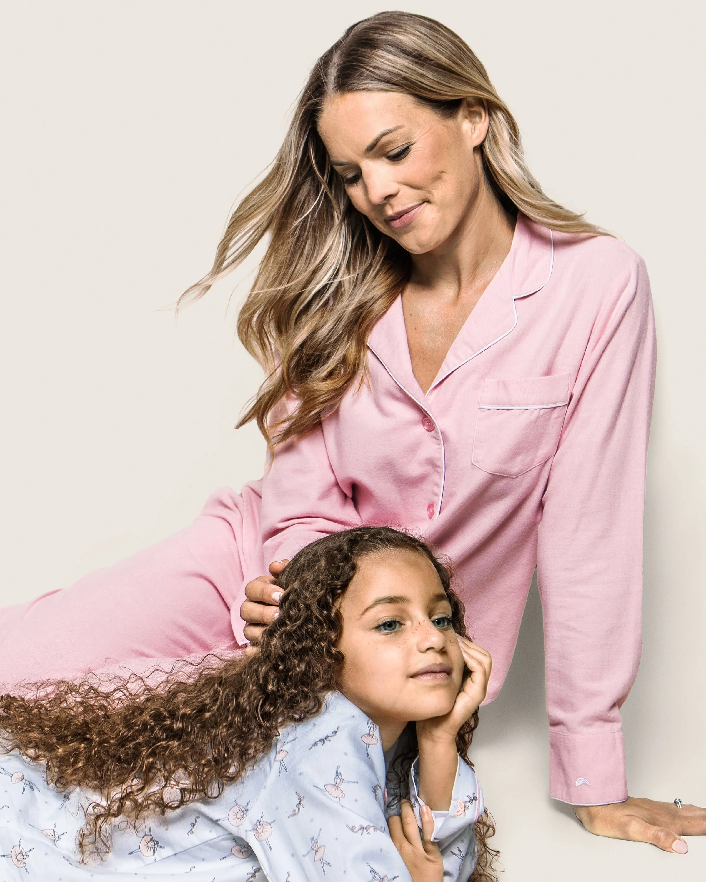 Women's Flannel Pajama Set in Pink sold by Petite Plume product image thumbnail 4