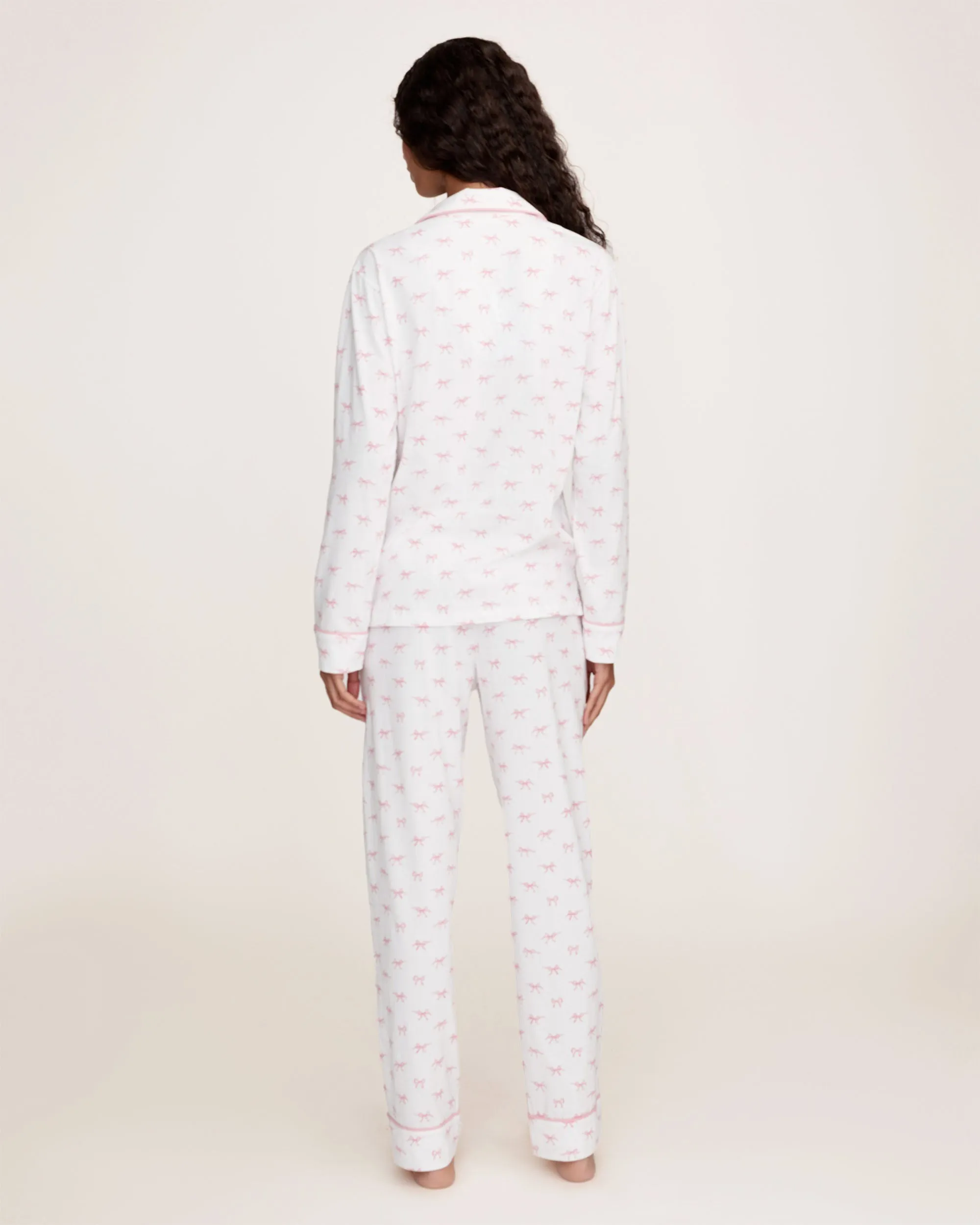 Women's Pima Pajama Set in Blushing Bows sold by Petite Plume product image thumbnail 5