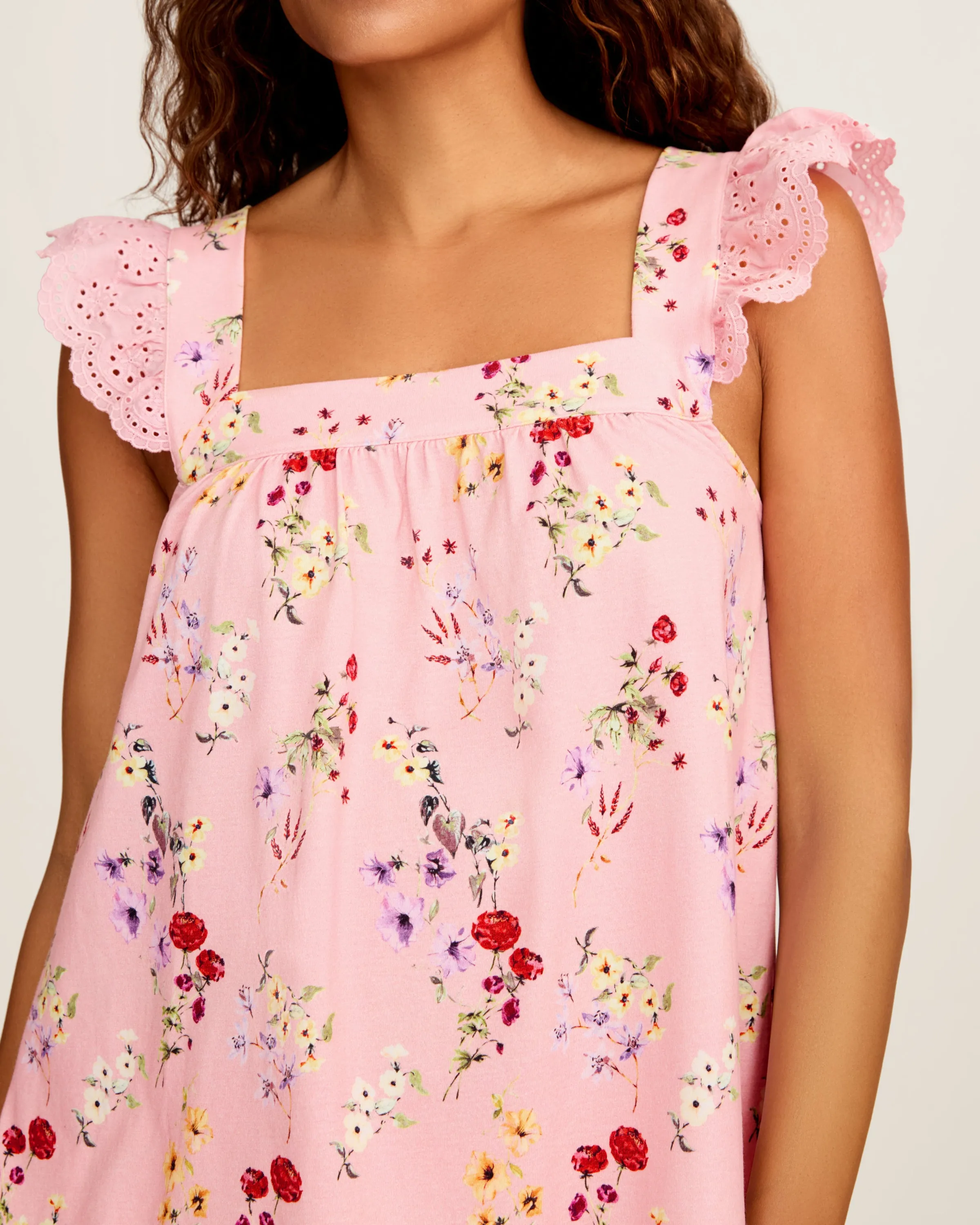 Women's Pima Clara Short Set in Brilliant Botanical Blush sold by Petite Plume product image thumbnail 3