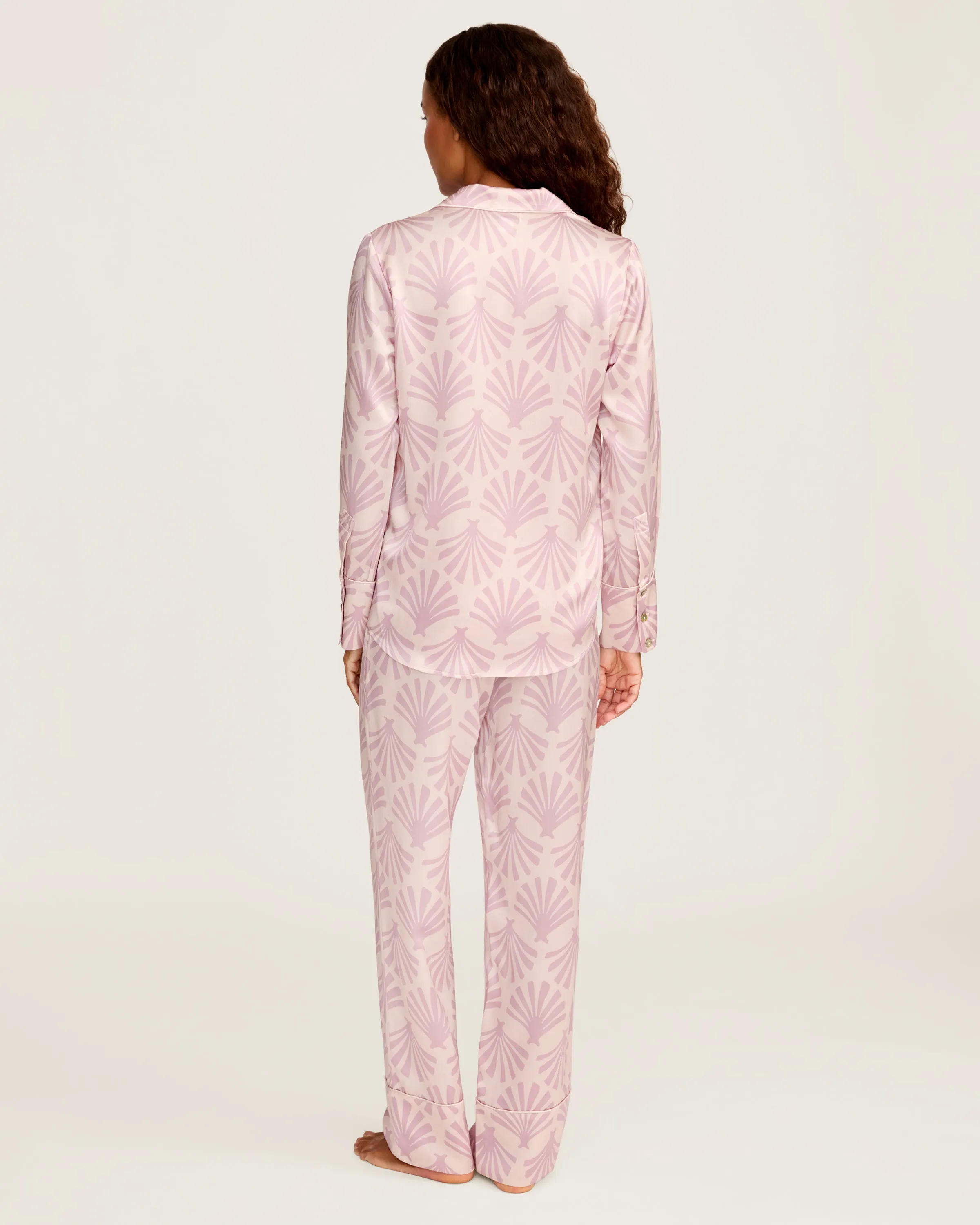 Women's Silk Pajama Set in Blush Tide sold by Petite Plume product image thumbnail 5