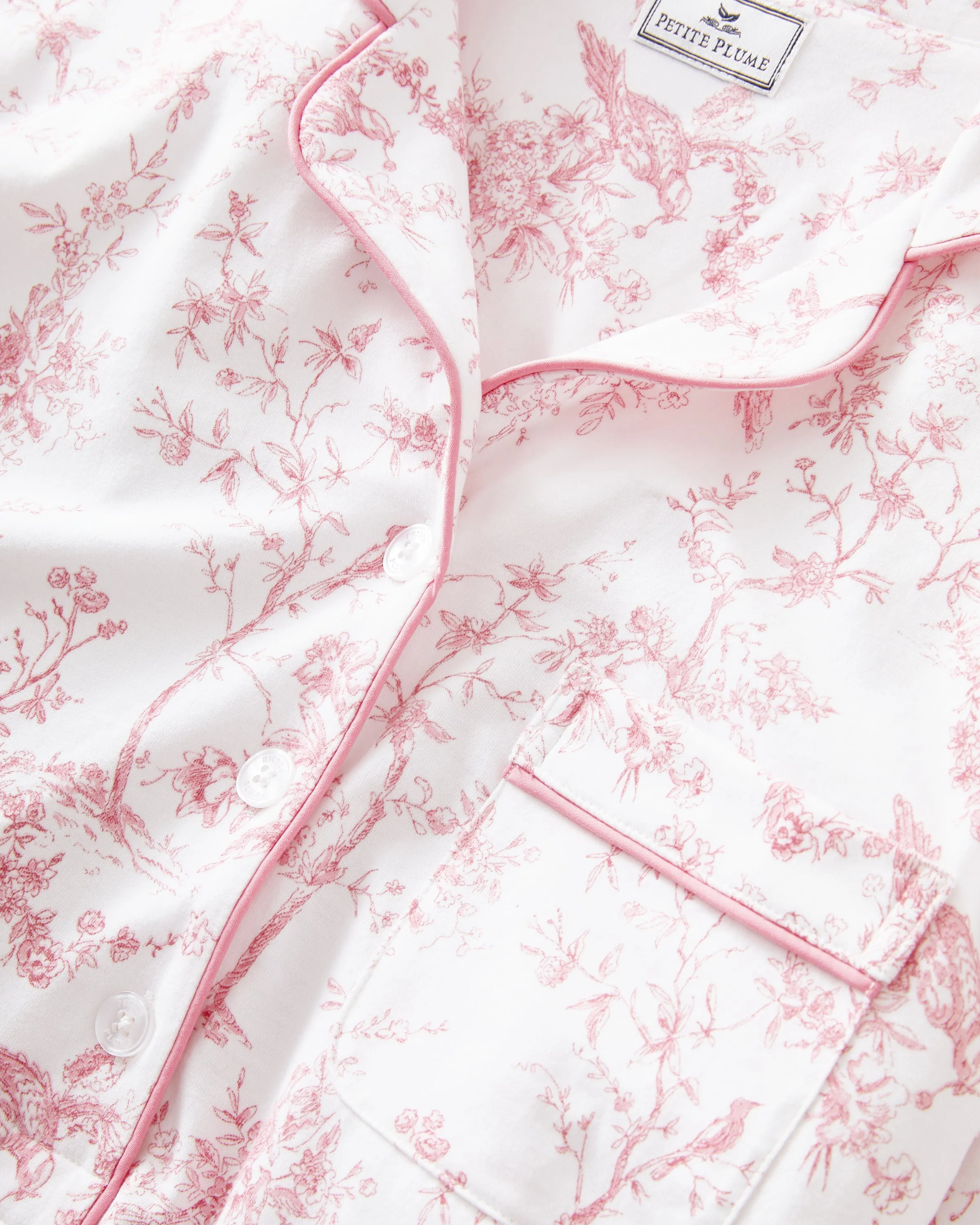 Women's Pima Maternity Nightshirt in Pink Timeless Toile sold by Petite Plume product image thumbnail 2