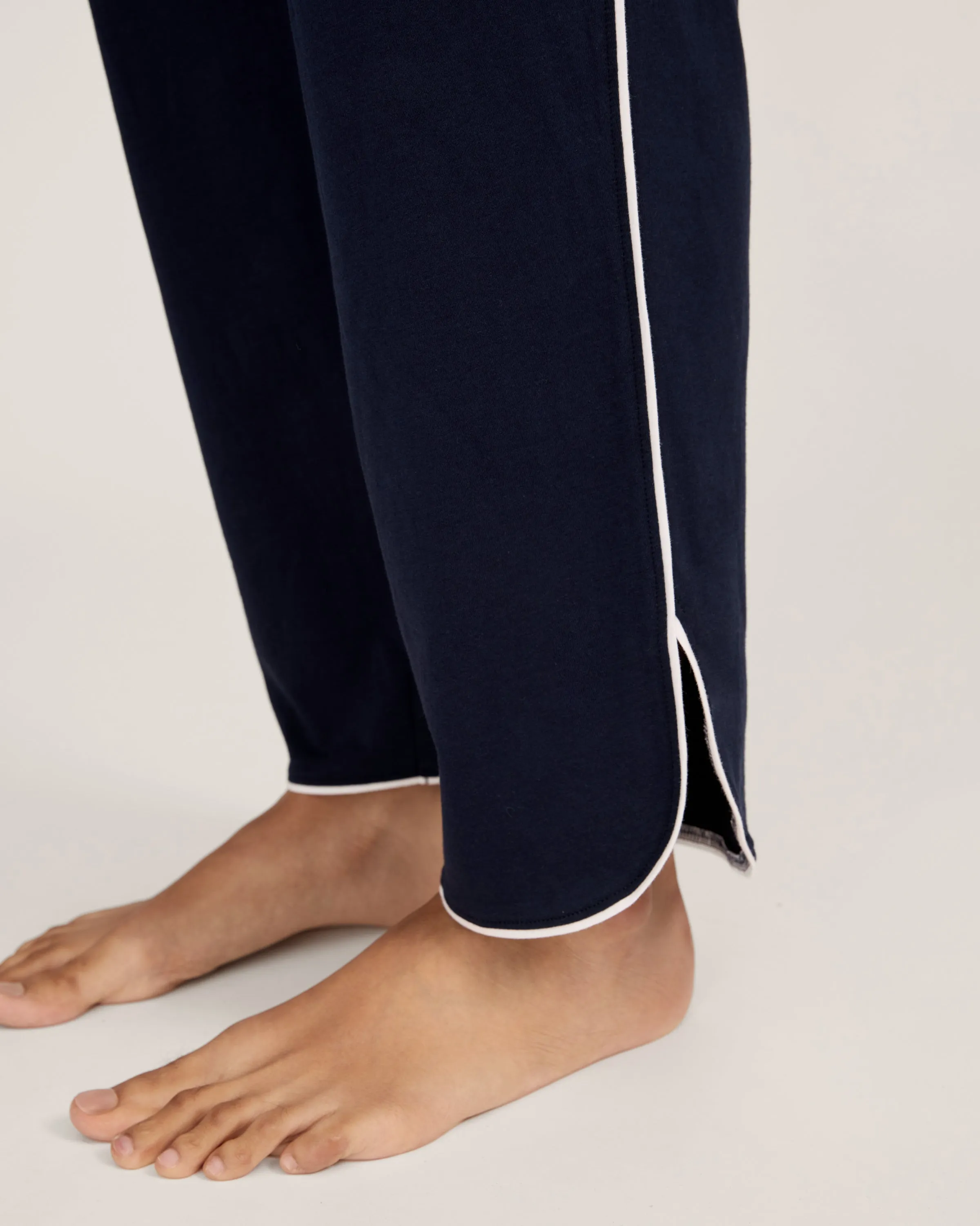 The Margaux Pima Pajama Set in Navy sold by Petite Plume product image thumbnail 4