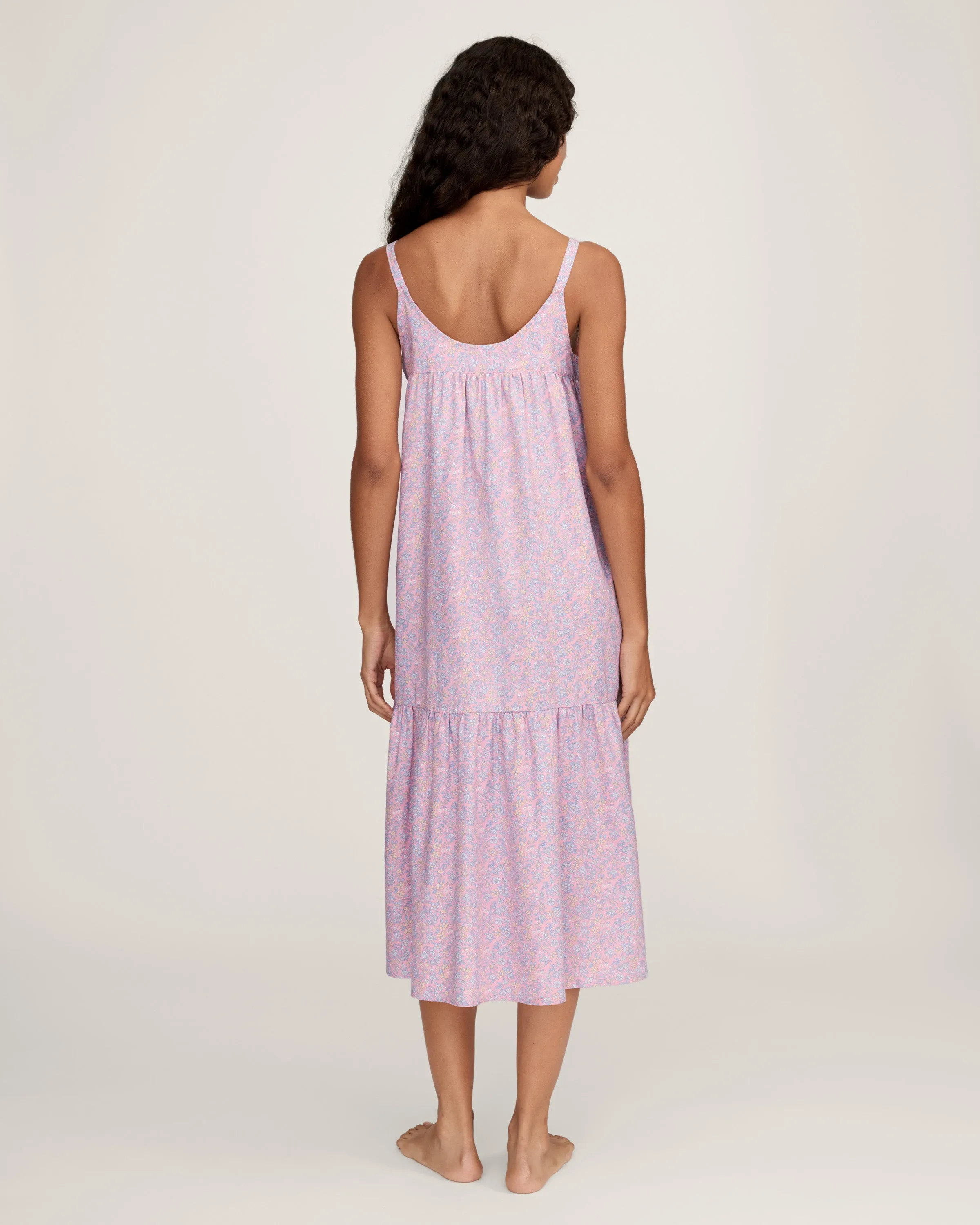 Women's Twill Chloé Nightgown in Fleur Blush sold by Petite Plume product image thumbnail 4