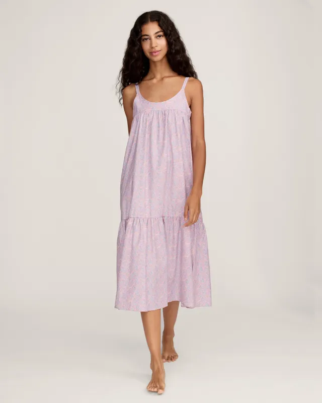 Women's Twill Chloé Nightgown in Fleur Blush made by Petite Plume