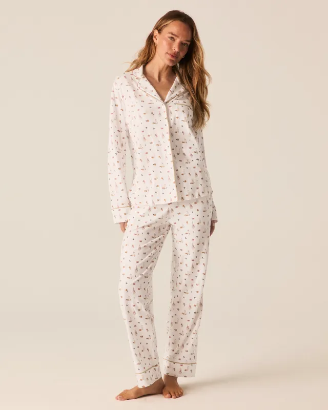 Women's Pima Pajama Set in Yuletide Treats made by Petite Plume
