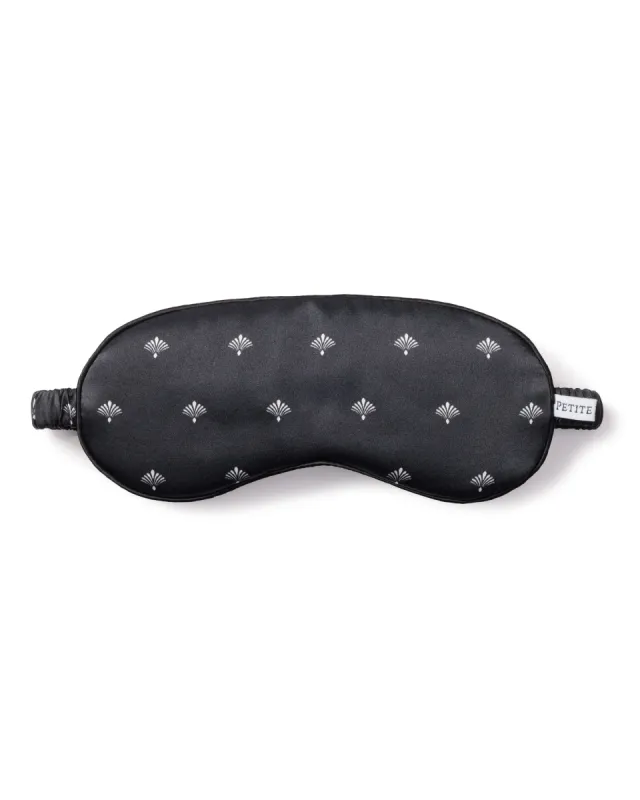 Adult's Silk Sleep Mask in Black Art Nouveau sold by Petite Plume