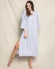 Women's Twill Caftan in Navy French Ticking sold by Petite Plume