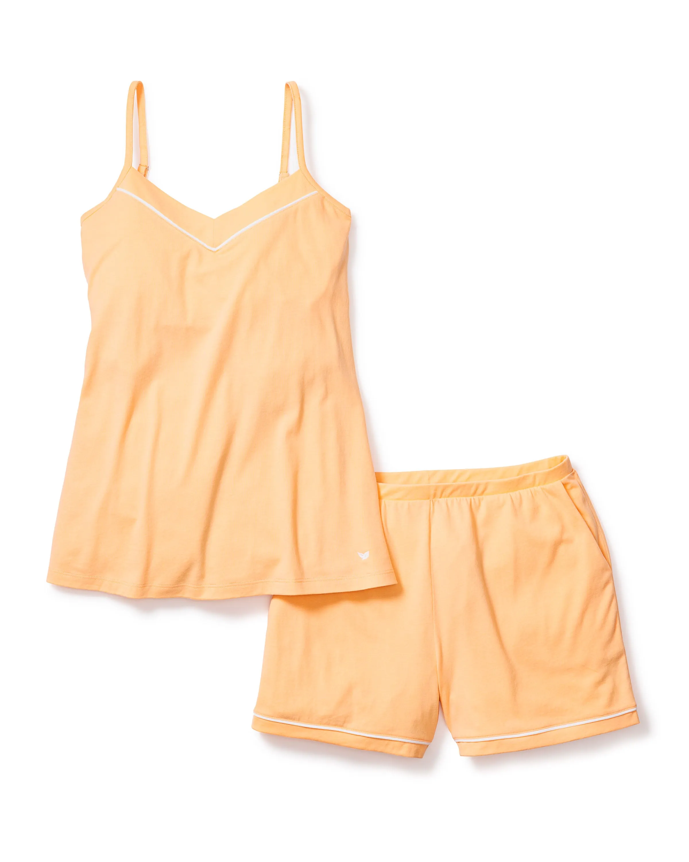 Women's Pima Sylvie Cami Short Set in Peach sold by Petite Plume