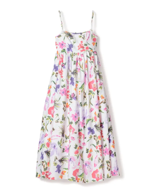 Women's Twill Serene Nightgown in Gardens of Giverny sold by Petite Plume