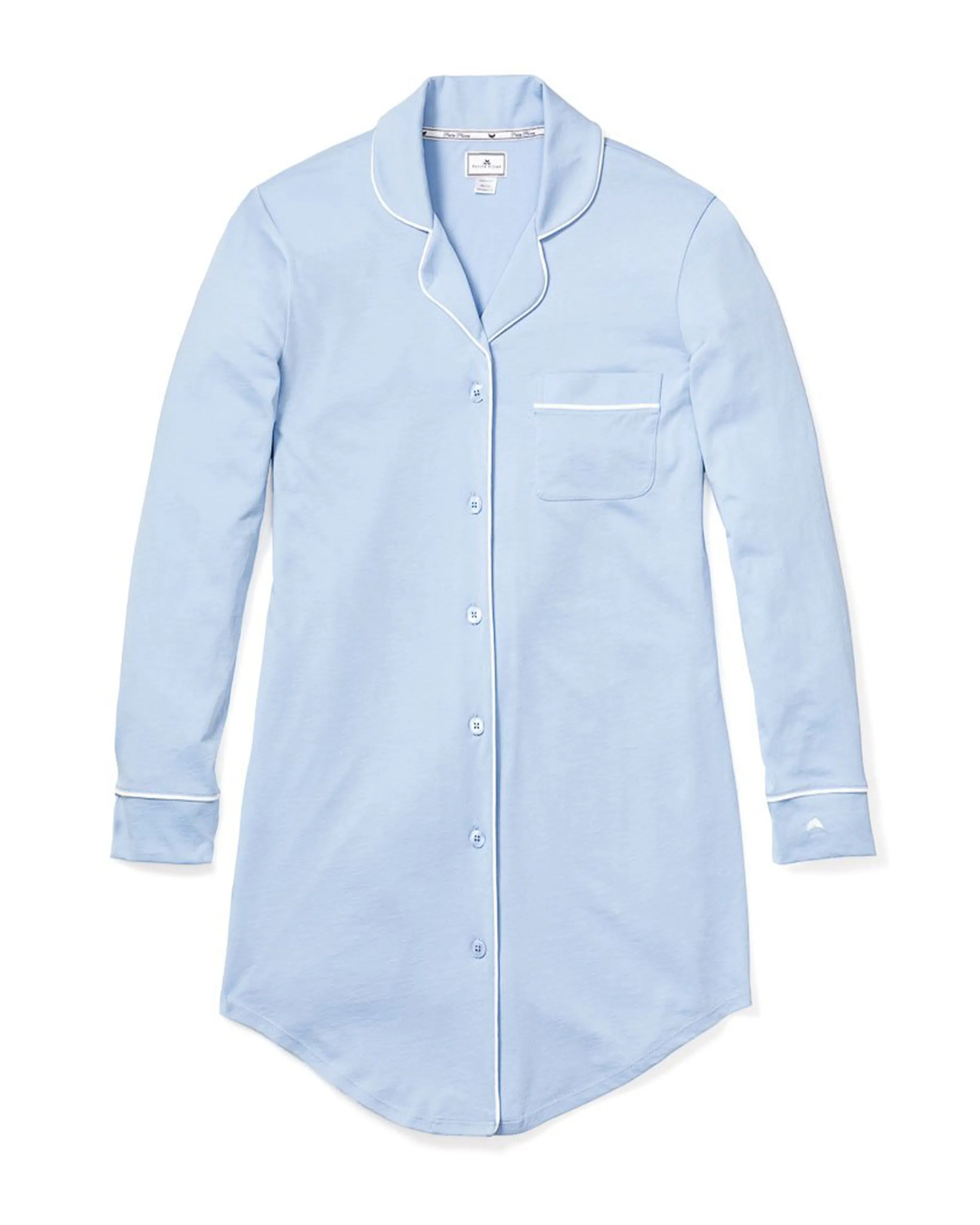 Women's Pima Nightshirt in Periwinkle sold by Petite Plume