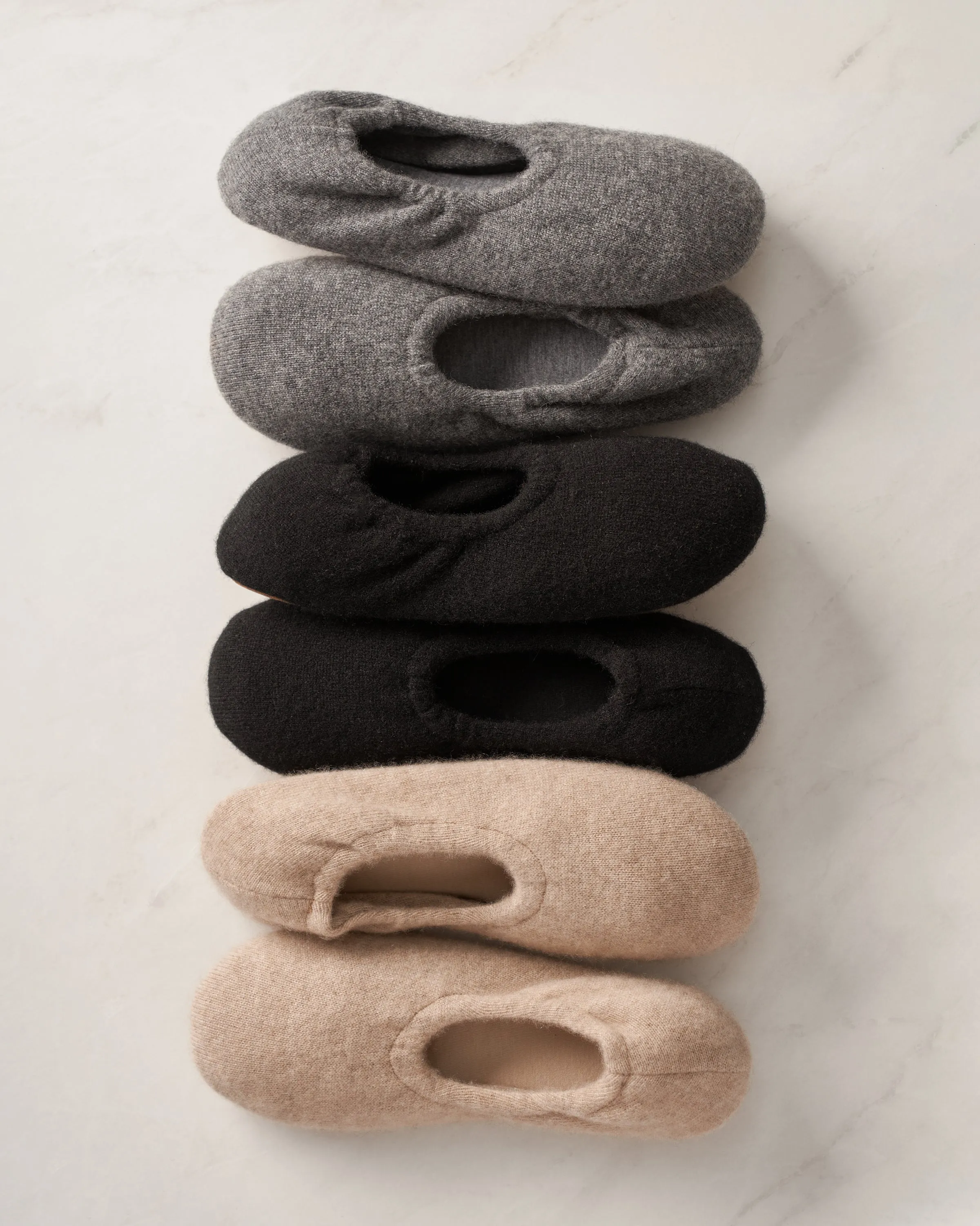 Women's Cashmere Slippers in Dark Grey sold by Petite Plume product image thumbnail 3