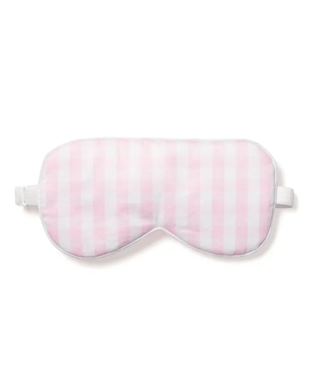 Adult's Twill Sleep Mask in Pink Gingham sold by Petite Plume