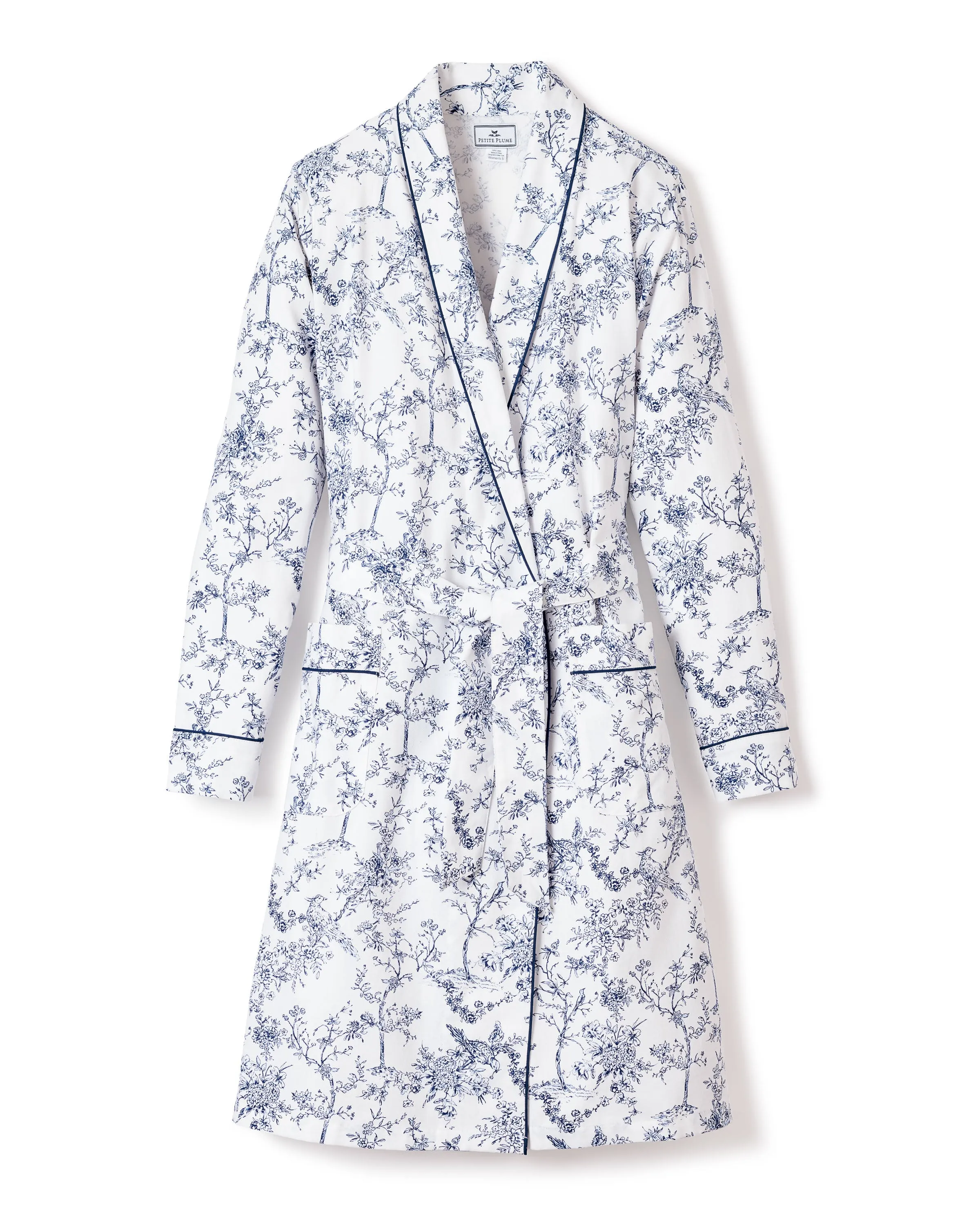 Women’s Twill Robe in Timeless Toile sold by Petite Plume