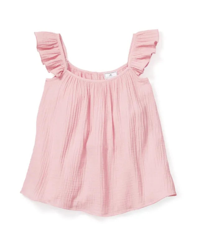 Women's Gauze Celeste Top in Pink sold by Petite Plume