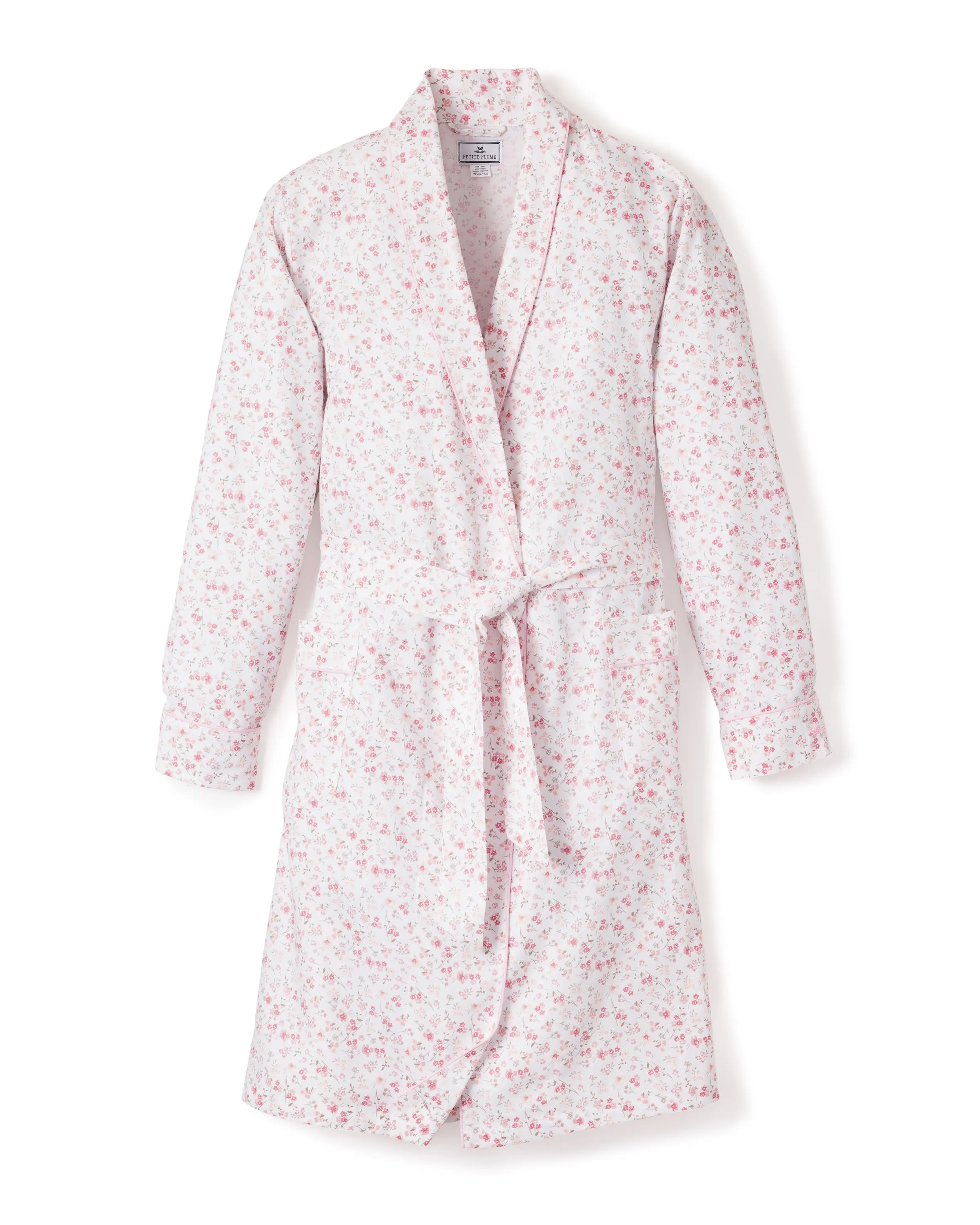 Women's Twill Robe in Dorset Floral sold by Petite Plume