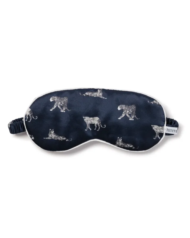 Adult's Silk Sleep Mask in Panthère de Nuit sold by Petite Plume