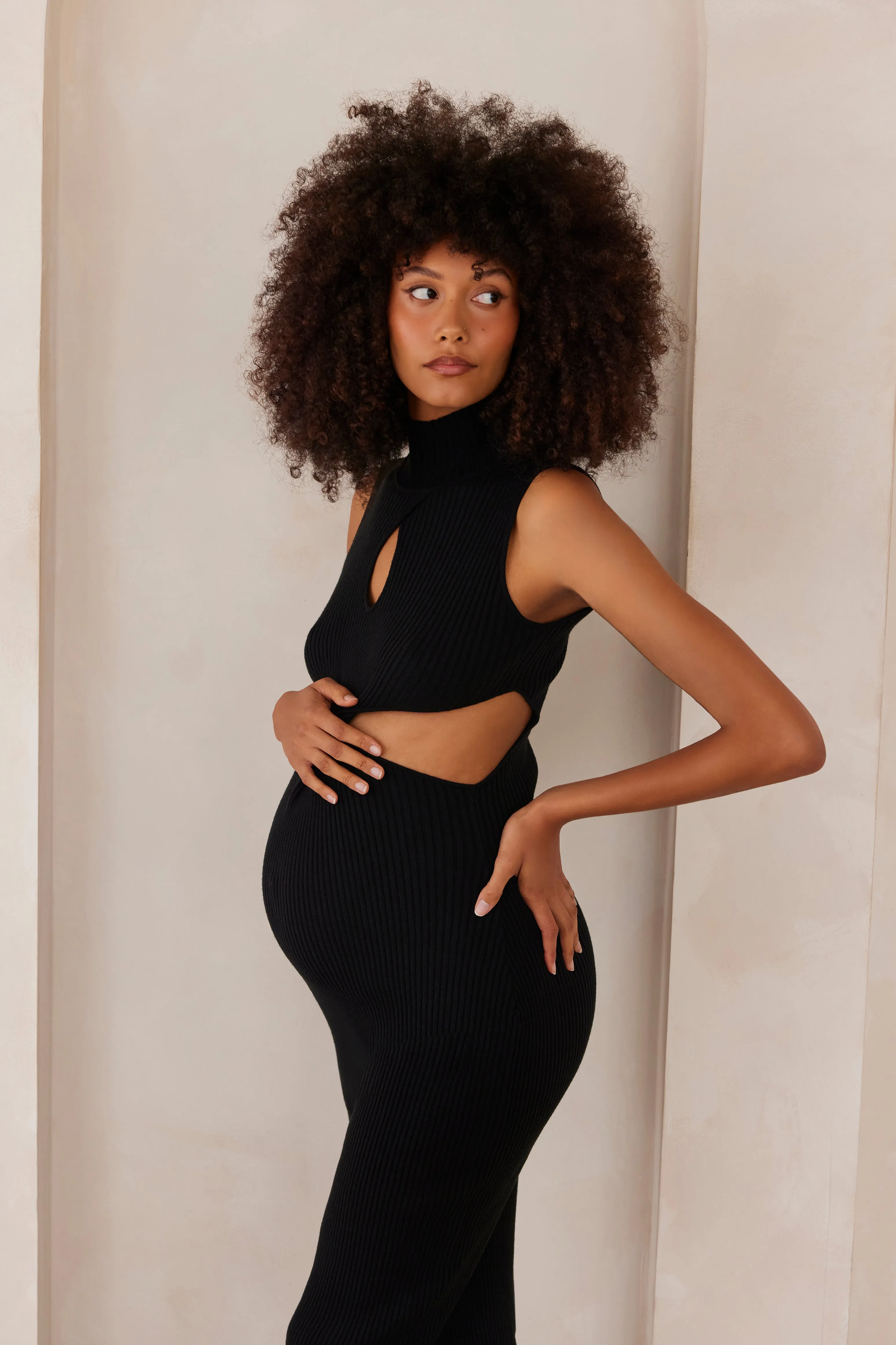 Cozy Knit Turtleneck Midi Dress sold by Trunfio product image thumbnail 4