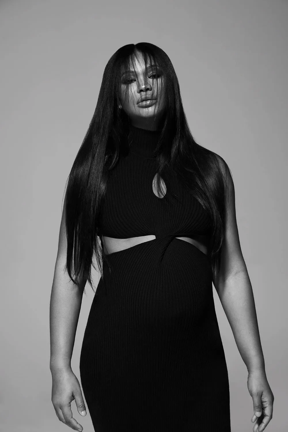 Cozy Knit Turtleneck Midi Dress sold by Trunfio