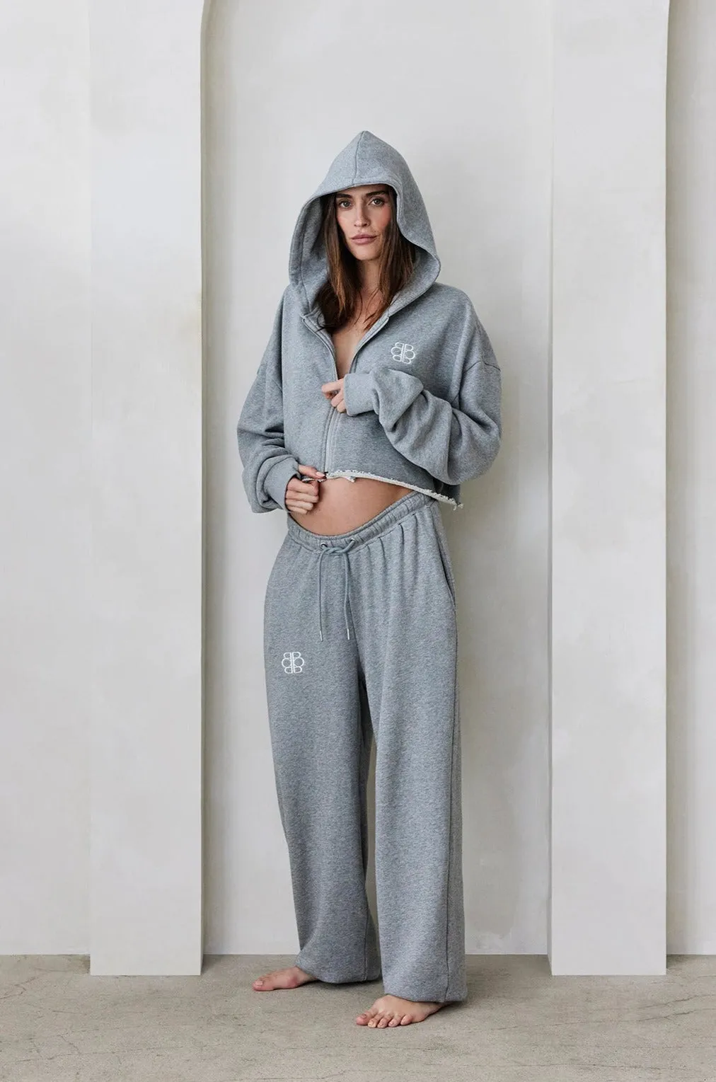 Classic Terry Cropped Hoodie sold by Trunfio product image thumbnail 2