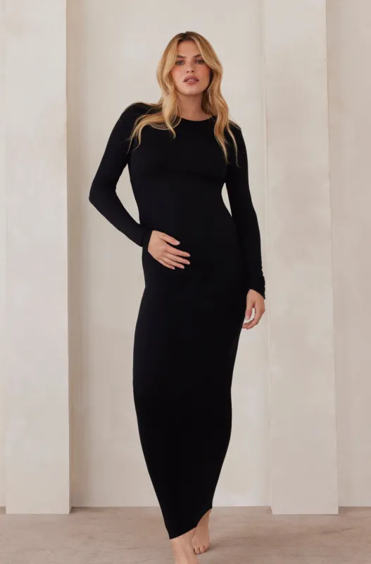 Soft Rib Maxi Long Sleeve Dress sold by Trunfio