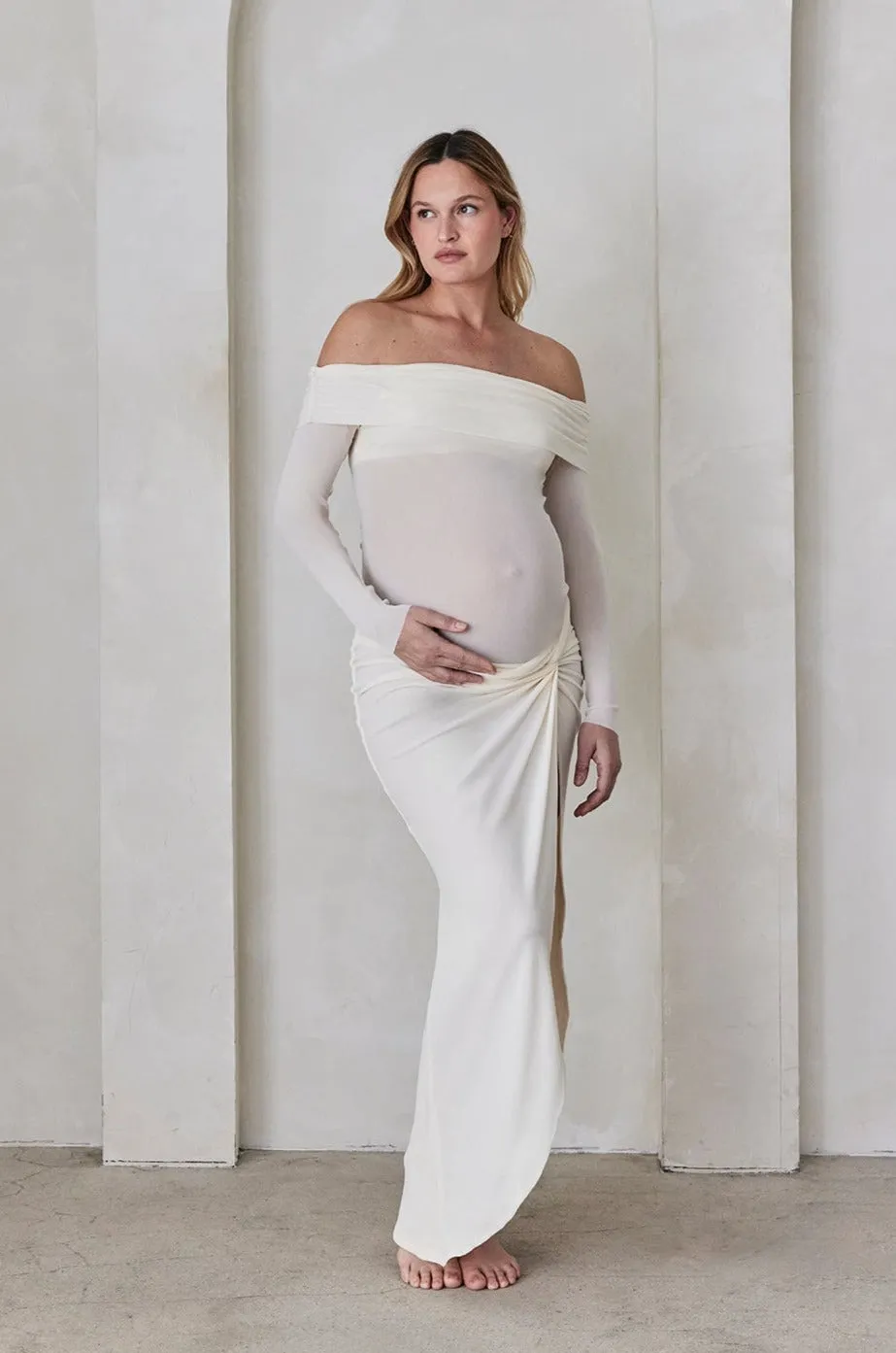 Off The Shoulder Soft Mesh Top sold by Trunfio product image thumbnail 2