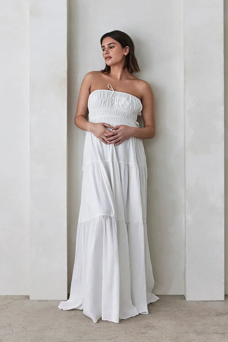 Shirred Strapless Gown sold by Trunfio product image thumbnail 2