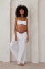 Ruched Linen Crop Top sold by Trunfio