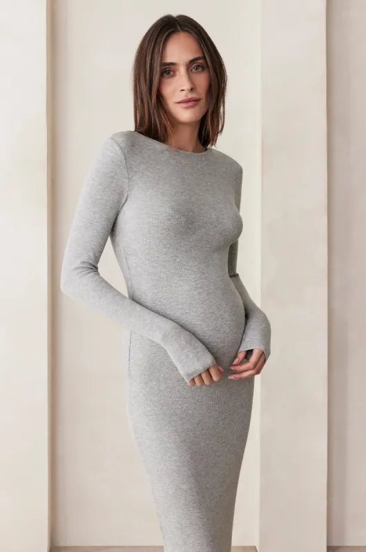 Soft Rib Maxi Long Sleeve Dress sold by Trunfio
