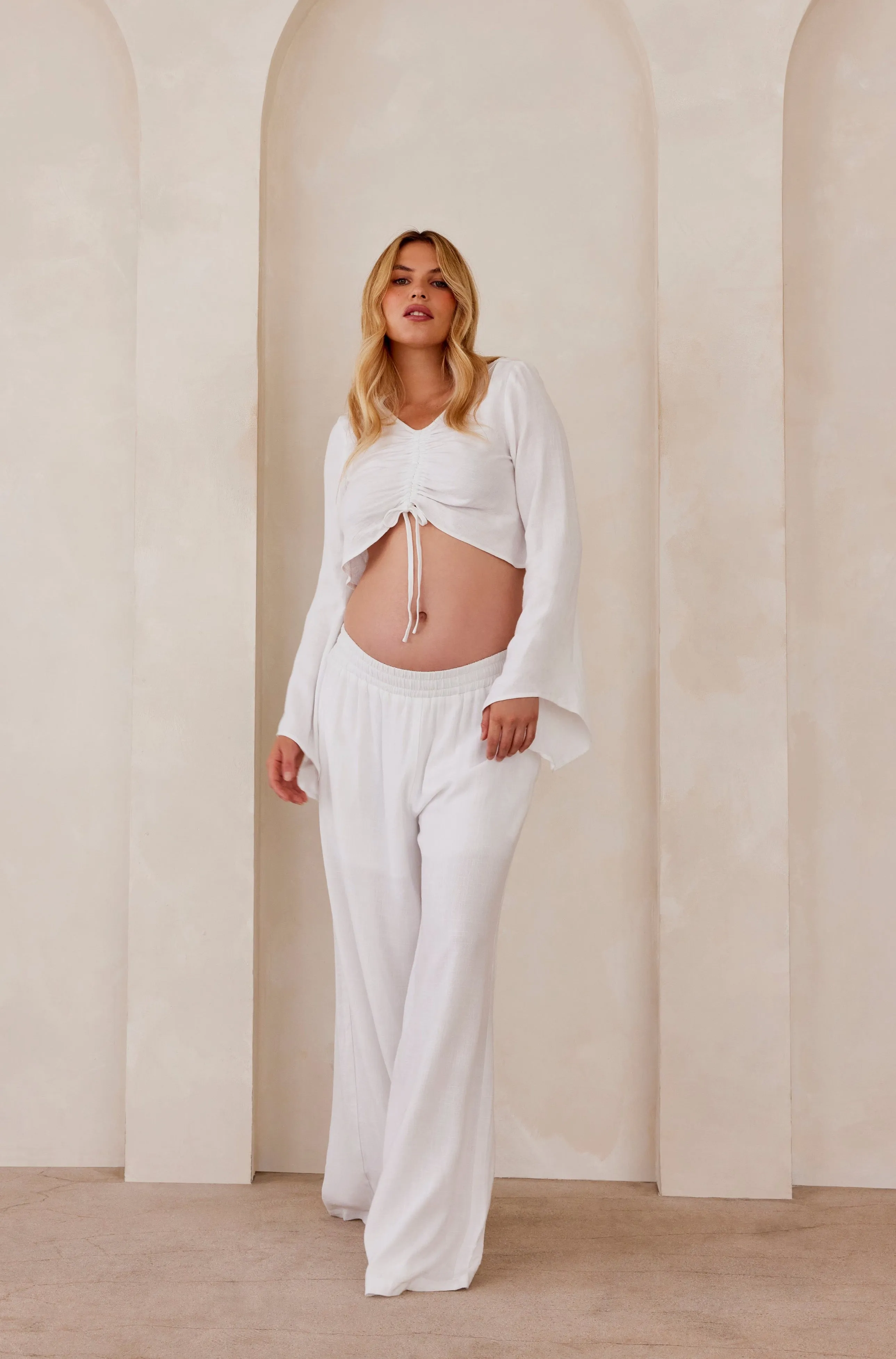 Drawstring Linen Top sold by Trunfio product image thumbnail 3