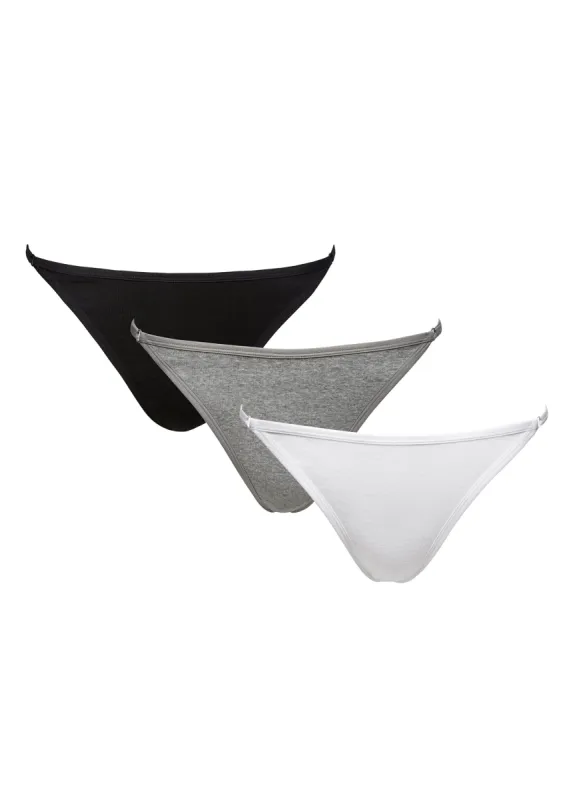 Cotton Rib Adjustable G-String - 3 Pack sold by Trunfio