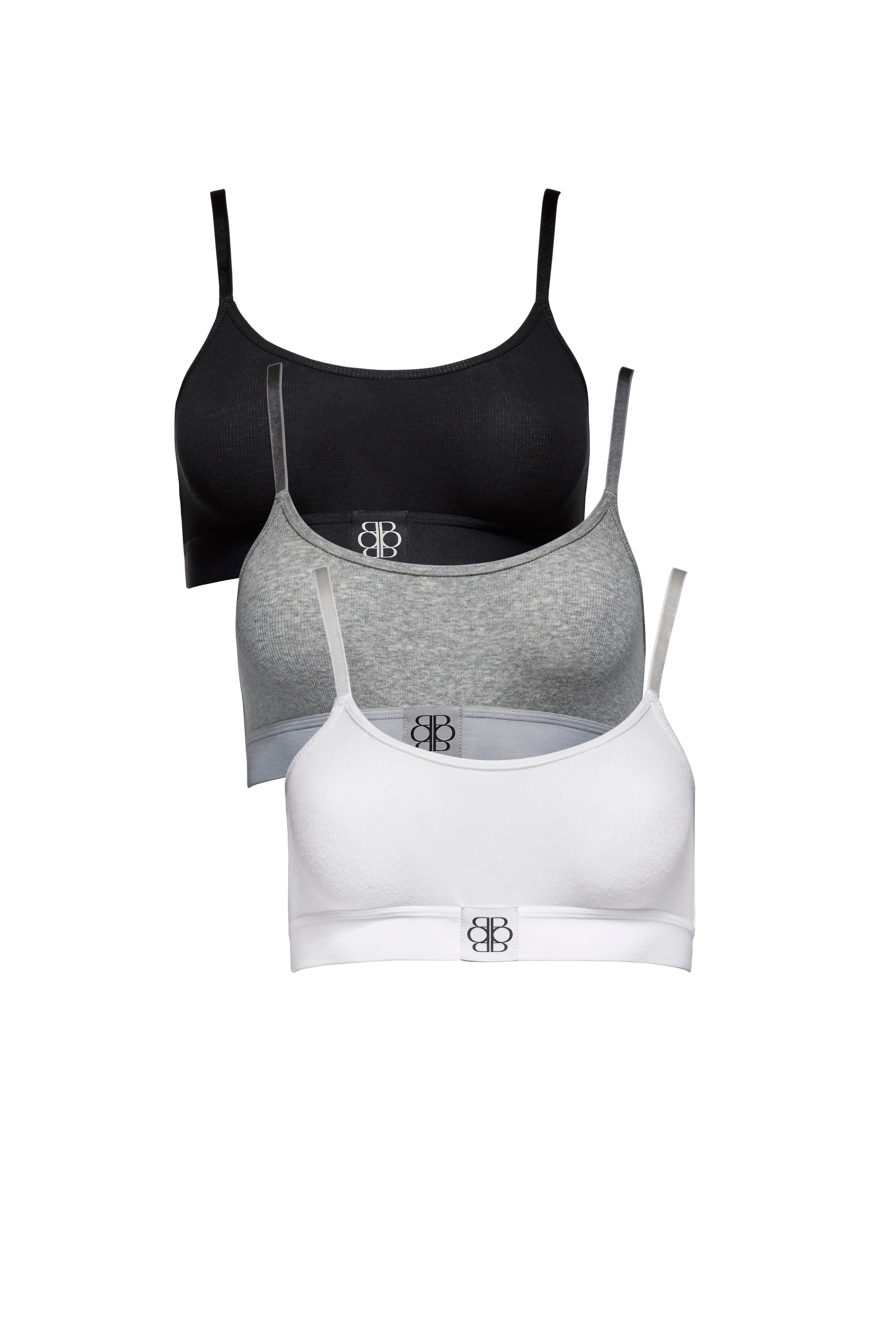 Cotton Rib Bralette - 3 Pack sold by Trunfio