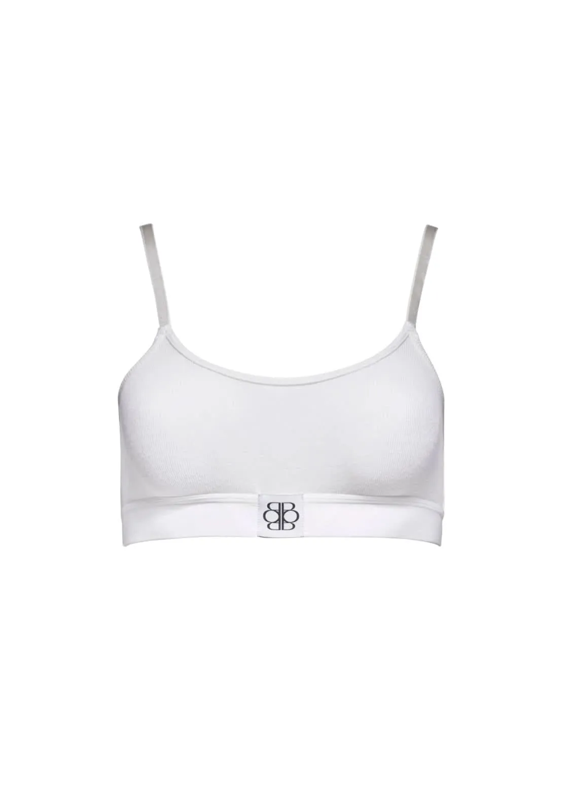 Cotton Rib Bralette - Ivory sold by Trunfio