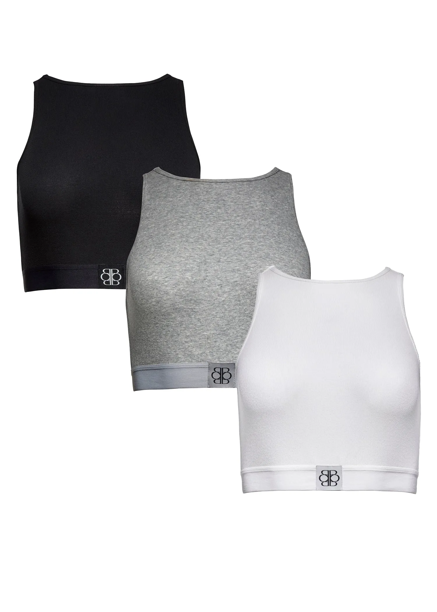 Cotton Rib Crop Top - 3 Pack sold by Trunfio
