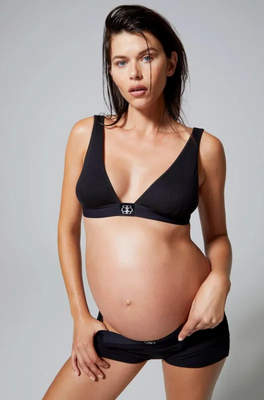 Cotton Rib Plunge Bralette sold by Trunfio