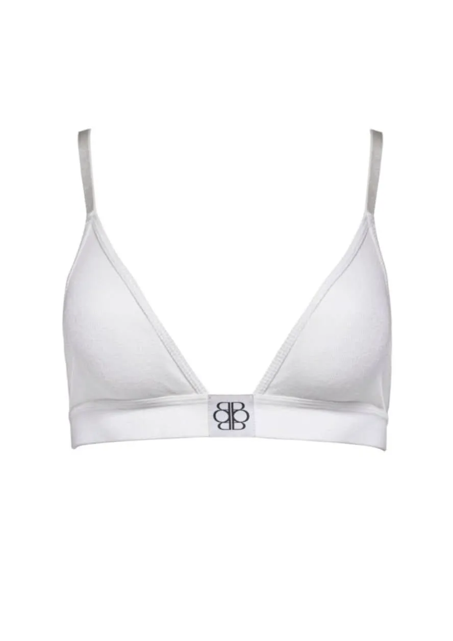 Cotton Rib Triangle Bralette - Ivory sold by Trunfio product image thumbnail 5