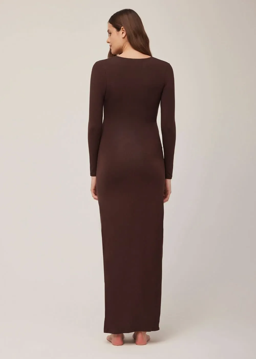 The Long Sleeve V Neck Evening Maternity Dress sold by Trunfio product image thumbnail 2