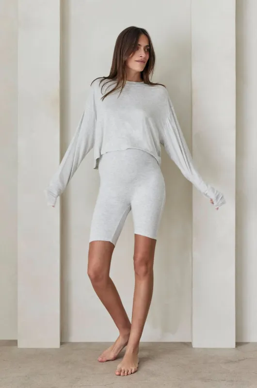 The Cotton Long Sleeve Crop Tee sold by Trunfio