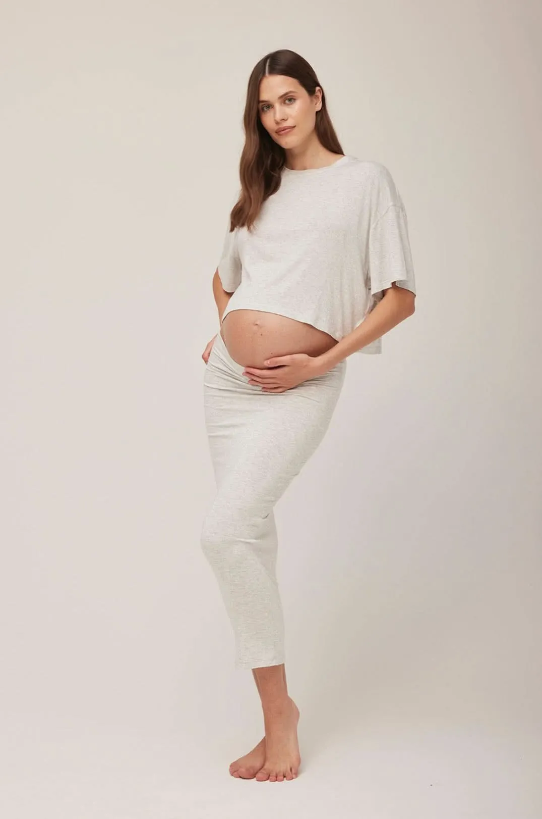 The Cotton Maternity Midi Skirt sold by Trunfio product image thumbnail 3