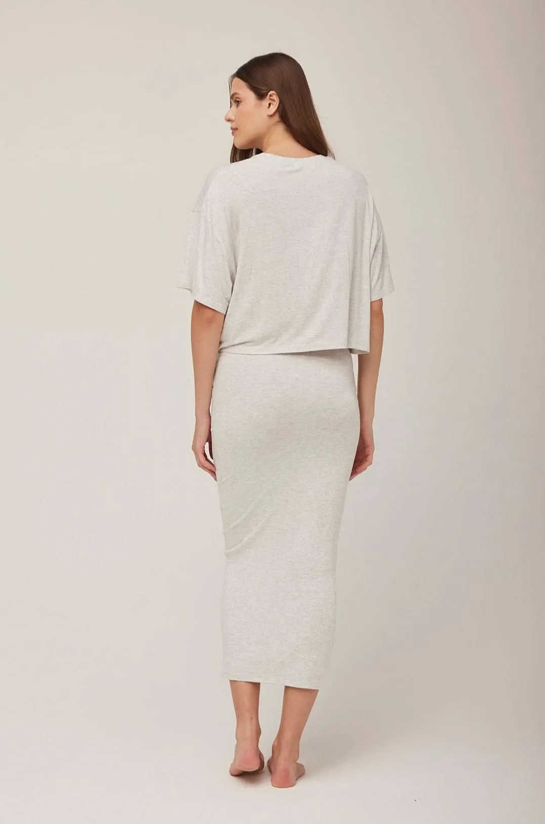 The Cotton Maternity Midi Skirt sold by Trunfio product image thumbnail 2