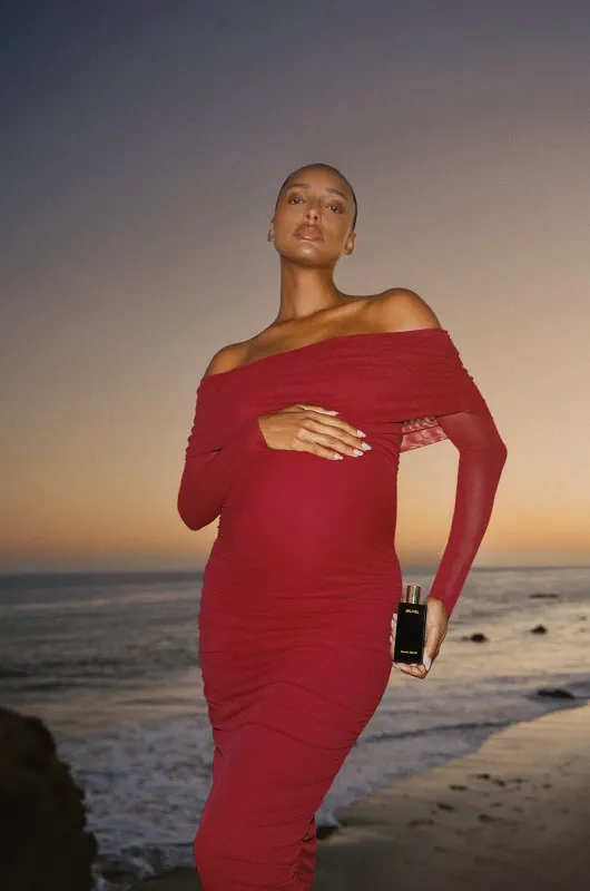 Off The Shoulder Soft Mesh Dress - JASMINE TOOKES X BUMPSUIT sold by Trunfio