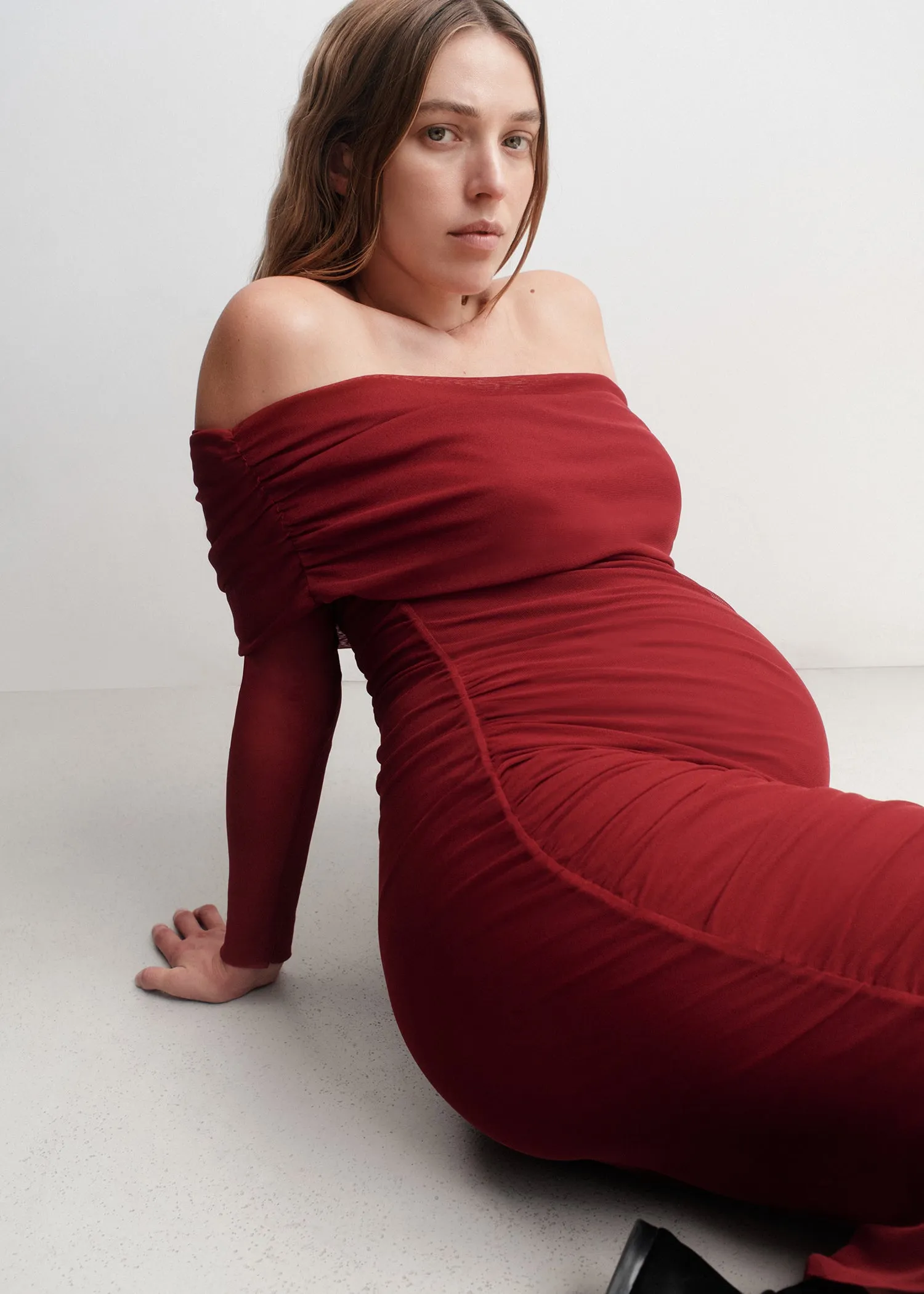 Off The Shoulder Soft Mesh Dress - JASMINE TOOKES X BUMPSUIT sold by Trunfio product image thumbnail 3