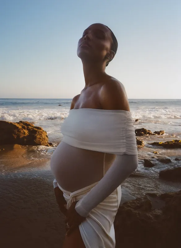 Off The Shoulder Soft Mesh Top - JASMINE TOOKES X BUMPSUIT sold by Trunfio