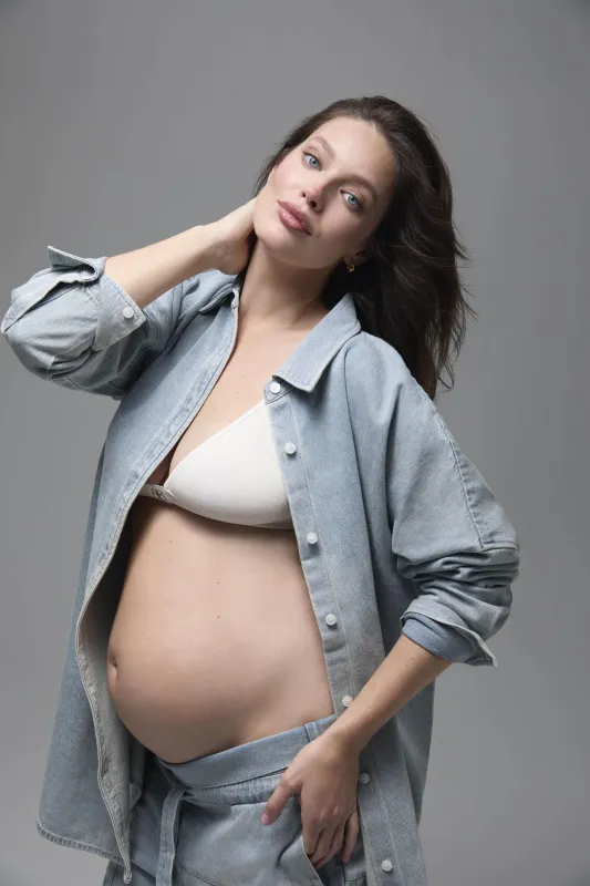 EMILY DIDONATO - Cotton Rib Triangle Bralette made by Trunfio